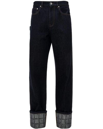 JW Anderson Straight Leg Mid-rise Jeans - Blue