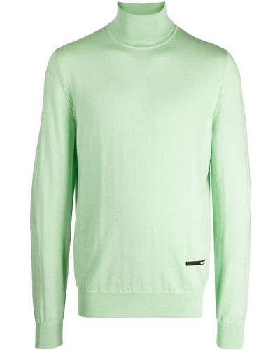 OAMC Roll-neck Wool Sweater - Green