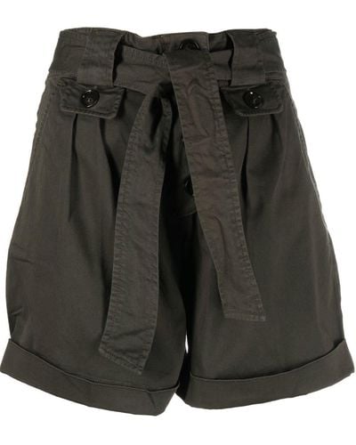 Woolrich Stretch Twill Belted Shorts - Black