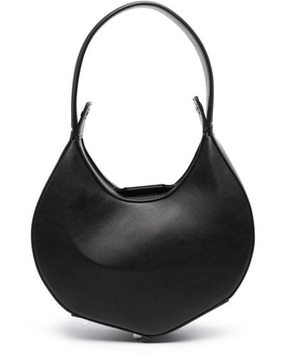 Patrizia Pepe Small Leather Shoulder Bag - Black