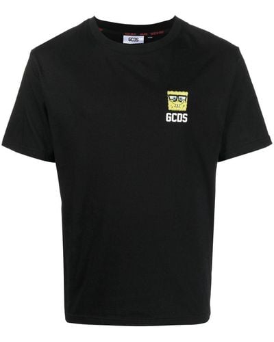Gcds T-shirt Met Print - Zwart