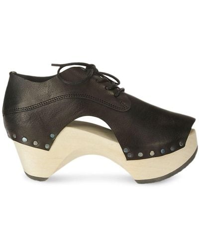 Trippen Cavity Leather Sandals - Black