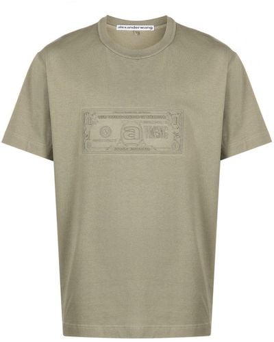 Alexander Wang T-shirt Met Dollarprint - Groen