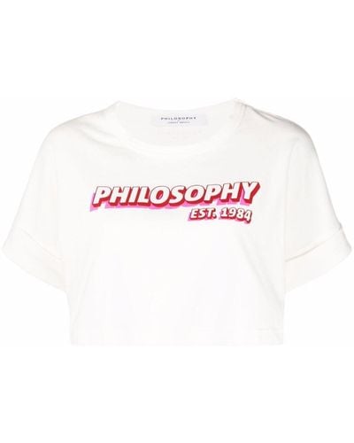 Philosophy Di Lorenzo Serafini T-shirt Met Logoprint - Wit