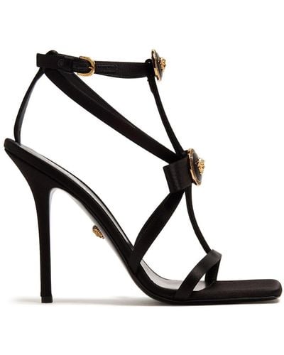 Versace Gianni Ribbon 110Mm Sandals - Black