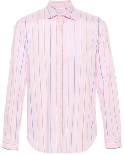 Manuel Ritz Long-sleeves Striped Shirt - Pink