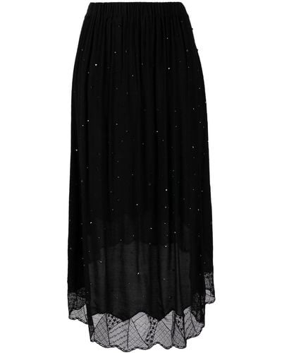 Zadig & Voltaire Crystal-embellished Midi Skirt - Black