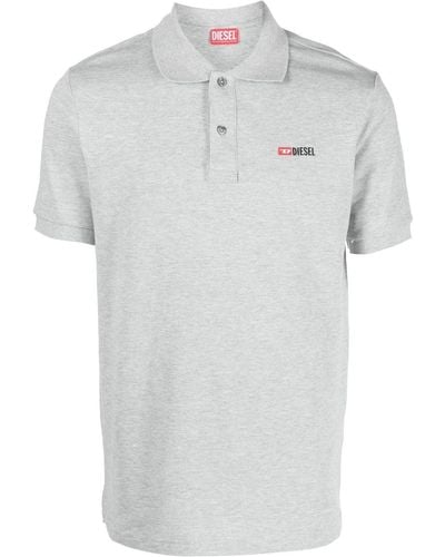 DIESEL T-smith-div Cotton Polo Shirt - Gray