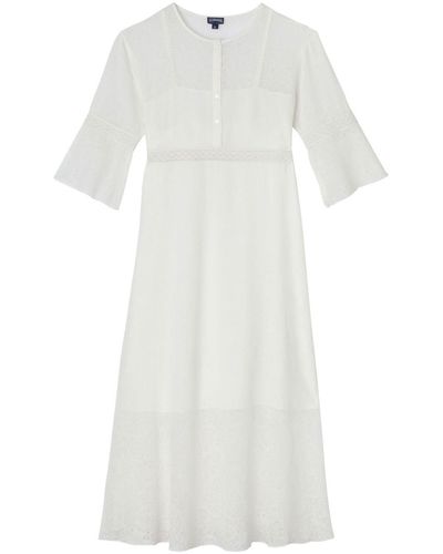 Vilebrequin Short-sleeve Silk Dress - White