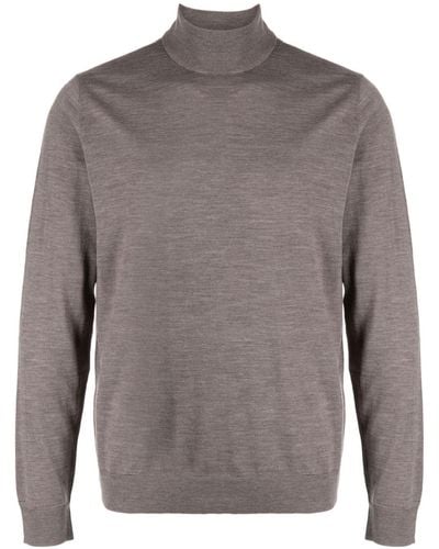 Corneliani High-neck Wool Sweater - Grey