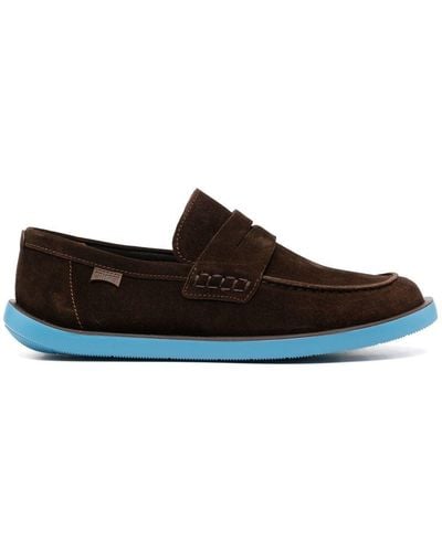Camper Wagon Suede Slip-on Loafers - Brown