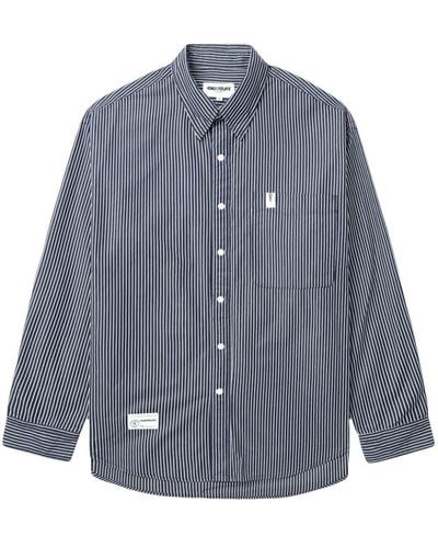 Chocoolate Striped Cotton Shirt - Blue
