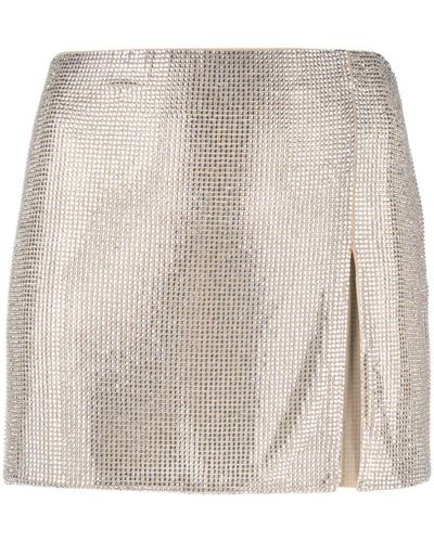 GIUSEPPE DI MORABITO Low-rise Crystal-embellished Miniskirt - Natural