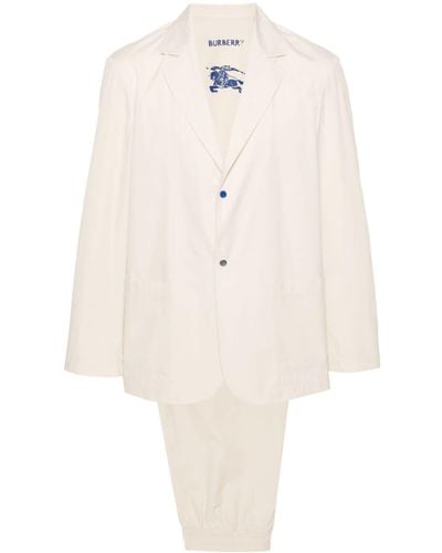 Burberry Einreihiger Anzug - Weiß
