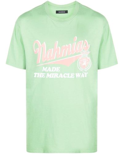 NAHMIAS Logo-print Cotton T-shirt - Green