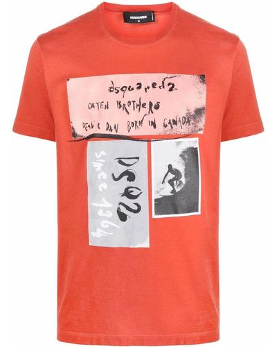 DSquared² グラフィック Tシャツ - オレンジ