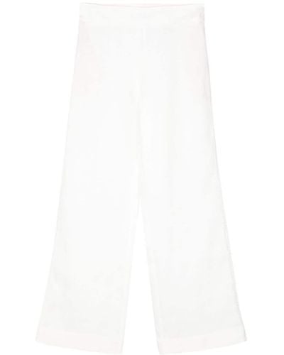 Ermanno Scervino Embroidered Straight-leg Trousers - White