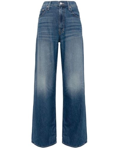 Mother Weite High-Rise-Jeans - Blau