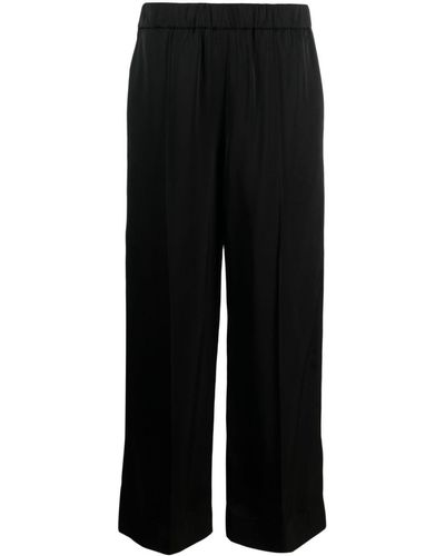 Jil Sander Elasticated-waist Wide-leg Trousers - Black