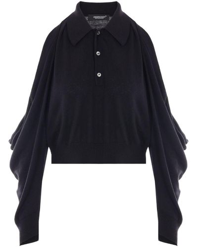 Undercover Cut-out Polo Top - Blue