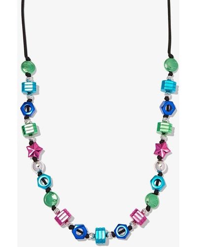 Eera Charm-detail Necklace - Blue