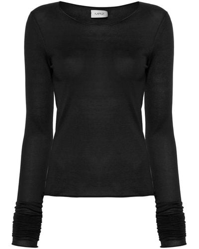 Mrz Extra-long Sleeves Sweater - Black