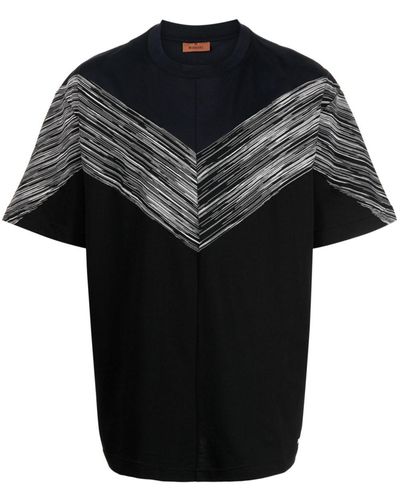 Missoni Zigzag-print Cotton T-shirt - Black