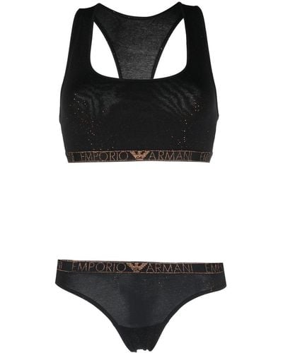 Emporio Armani Ondergoed Set Met Logoband - Zwart