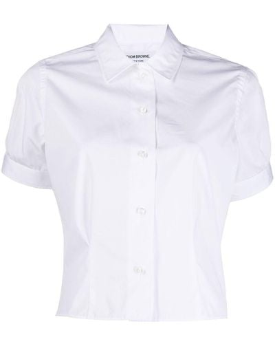 Thom Browne Camisa corta de manga corta - Blanco