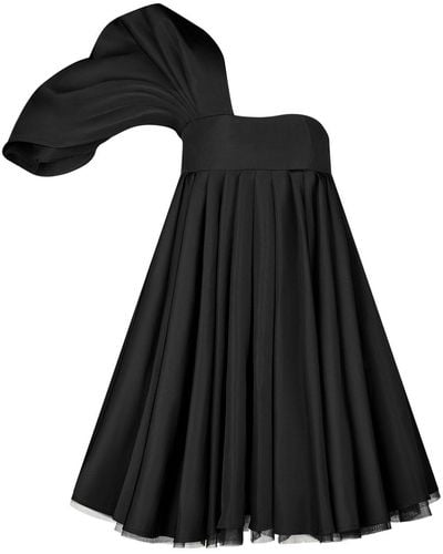 Nina Ricci Vestido asimétrico con una sola manga - Negro