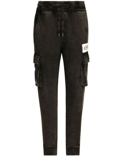 Dolce & Gabbana Logo Cotton Pants - Black