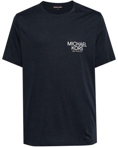 Michael Kors Logo-print Cotton T-shirt - Blue