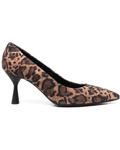 Agl Attilio Giusti Leombruni Isolde 80mm Leopard-print Court Shoes - Brown
