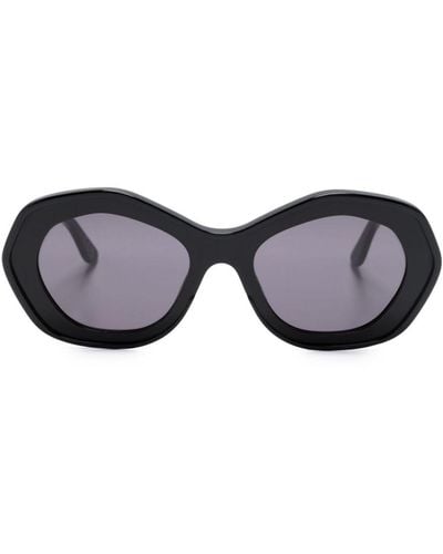 Marni Ulawun Vulcano Round-frame Sunglasses - Black
