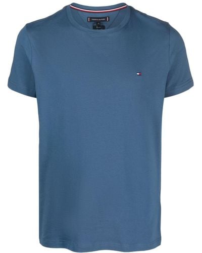Tommy Hilfiger T-shirt Met Geborduurd Logo - Blauw