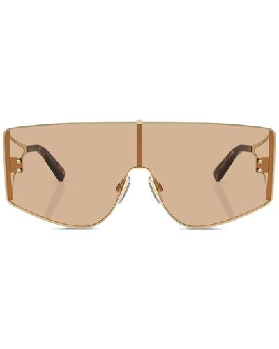 Dolce & Gabbana Dna Mask-frame Sunglasses - Natural