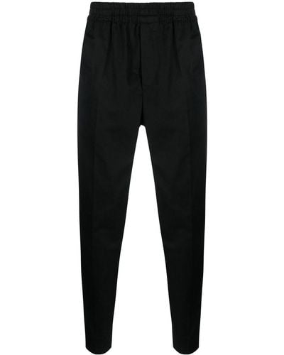Isabel Marant Pantalon en coton à coupe droite - Noir