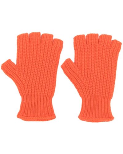 Pringle of Scotland Vingerloze Handschoenen - Oranje