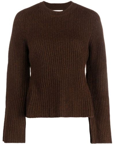 Loulou Studio Ribbed-knit Cashmere Sweater - Brown