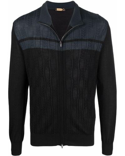 Zilli Zip-up Cashmere-blend Sweater - Black
