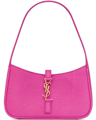 Saint Laurent Mini Le 5 À 7 Ysl Logo Bag - Pink