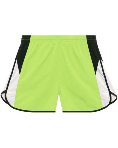 John Elliott Colour-block Panelled Shorts - Green