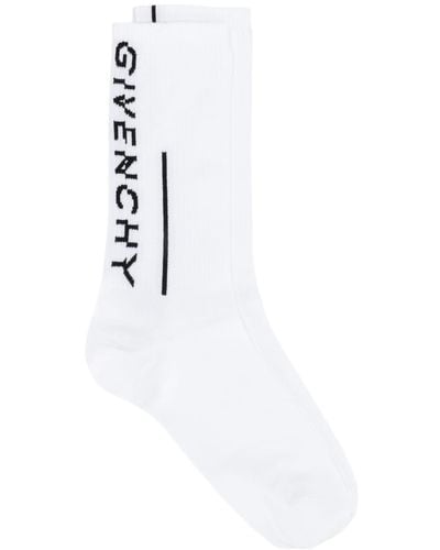 Givenchy Calcetines con logo en intarsia - Blanco