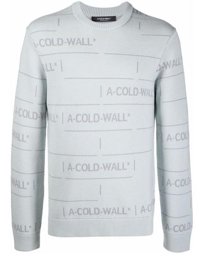 A_COLD_WALL* Pull en maille intarsia - Gris