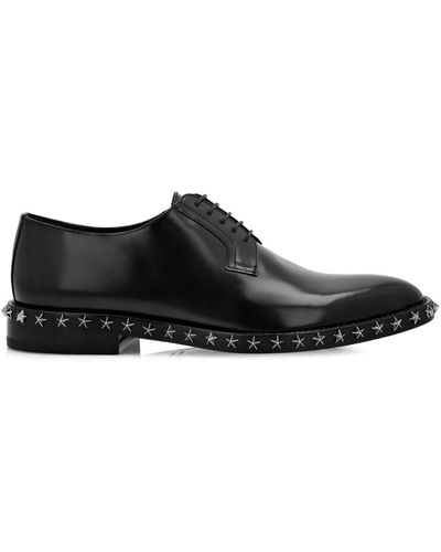 Philipp Plein Zapatos derby con apliques de estrellas - Negro