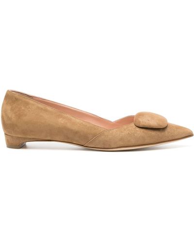 Rupert Sanderson New Aga 5mm Ballerina Shoes - Brown