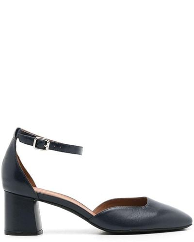 Sarah Chofakian Florence 40mm Leather Court Shoes - Black