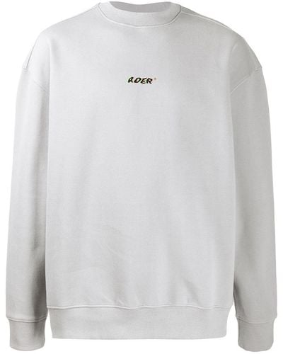 Adererror Oversized Logo Print Sweatshirt - Gray