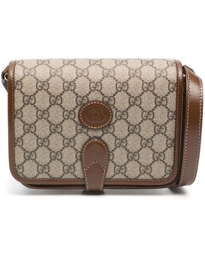 Gucci GG-canvas Shoulder Bag - Brown