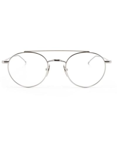 Thom Browne ラウンド眼鏡フレーム - ナチュラル